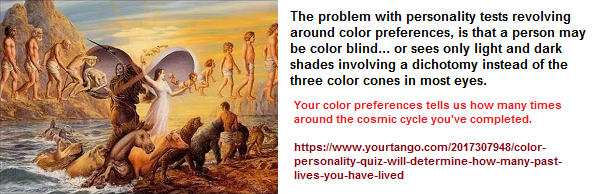 Using color preferences to determine past lives