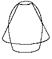 cone and triangle overlapped
