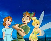 Wendy, Peter Pan, Tinkerbell trio