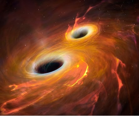 Illustration of 2 black holes