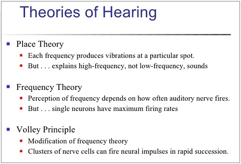 Three theories of hearing