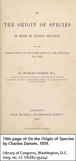 Title page of Darwin's Origin of Species
