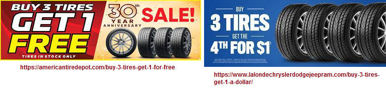 Three to one tire sales offering