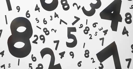Some numbers are more prominent than others various single digit numbers