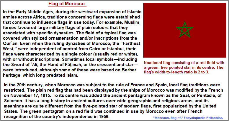 Flag of Morocco with a Pentagram