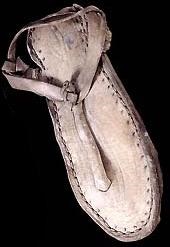 Ancient sandal with ankh strap