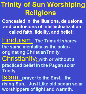 3 Monothesistic religions originating from solar worship
