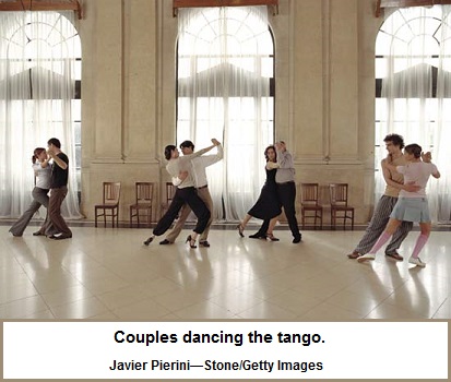 Tango dance routine