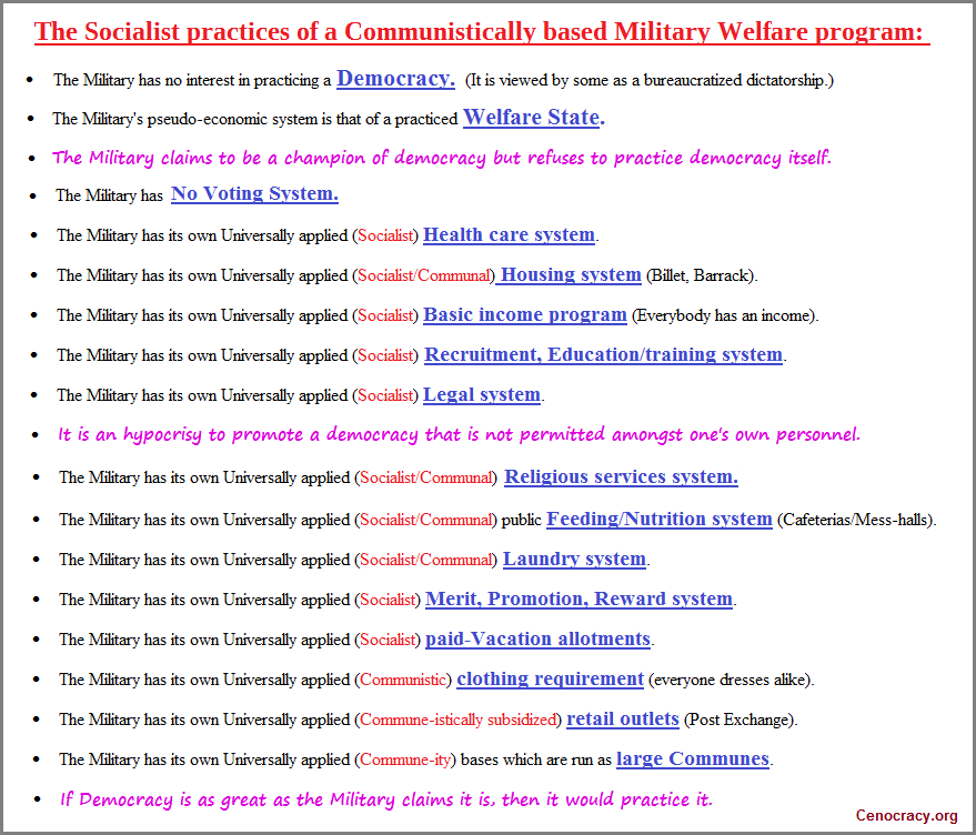 Communist and Socialist practices in the military