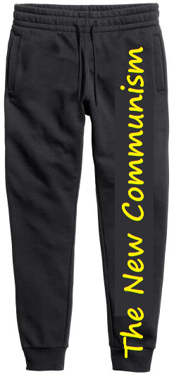 New Communism displayed on pants