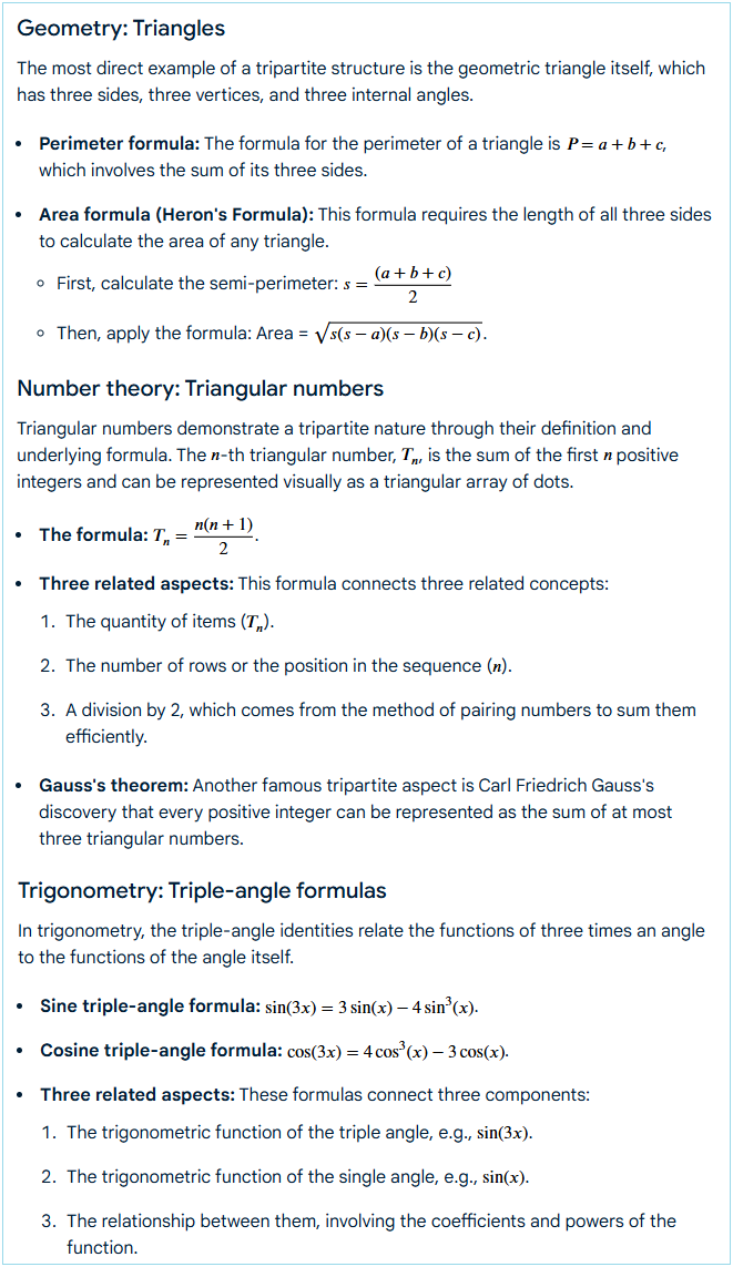 Triangular references in the subject of Mathematics