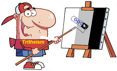 Tritheism illustrated with three colors