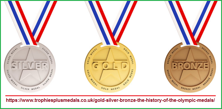 Gold, Silver, Bronze Olympic medals