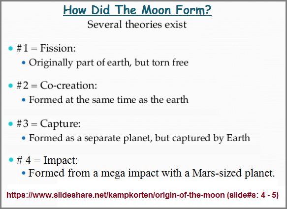 4 Moon formation theories