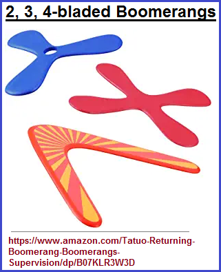 2, 3, 4-bladed boomerangs