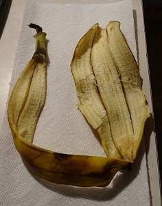 Banana with two peels image 3