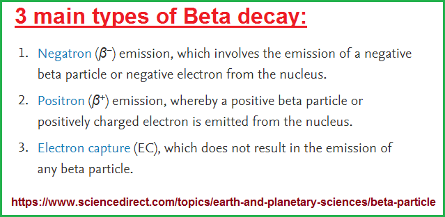 3 main types of Beta decay