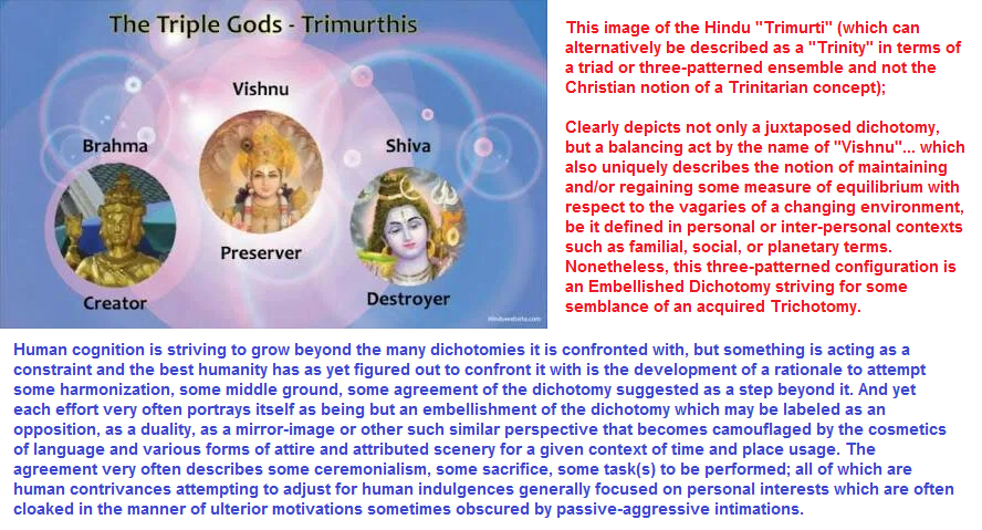 Hinduist Trimurti as an Embellished Dichotomy