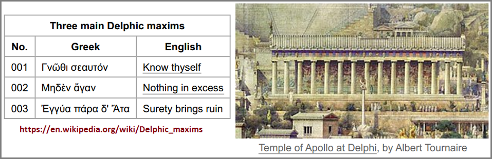 Three Main Delphic Maxims