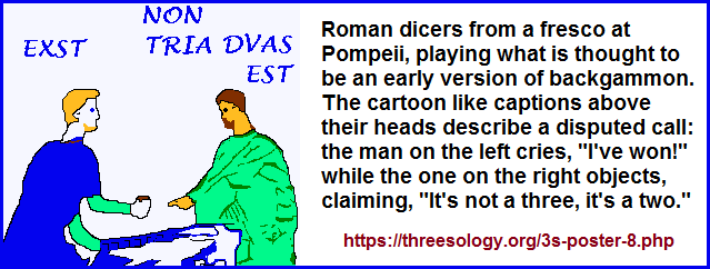 2 versus three perspective amongst Roman dicers