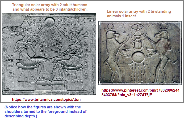 Solar arrays depicted in ancient Egyptian art