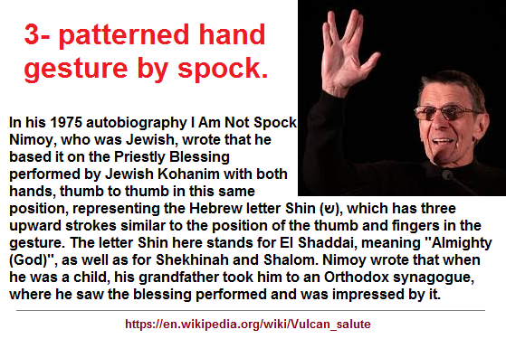 3-patterned hand gesture of Spock