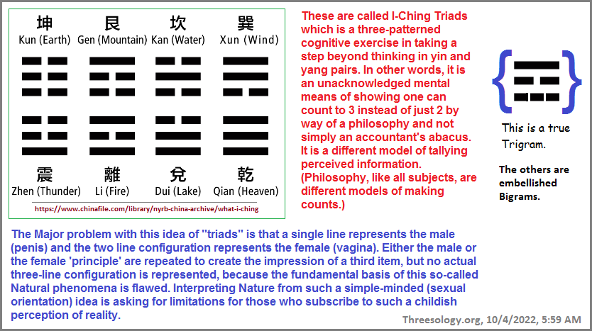 Seeing I-Ching Trigrams as embellished Bigrams.
