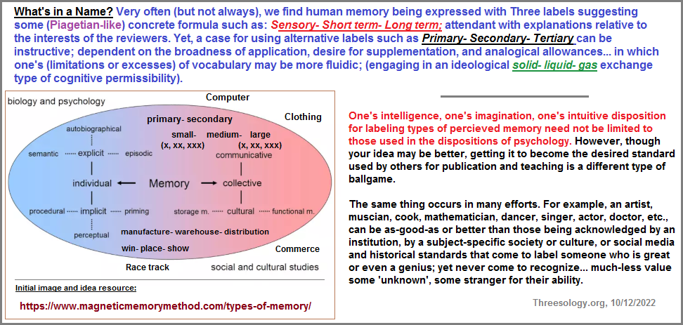 How should we label Memory?