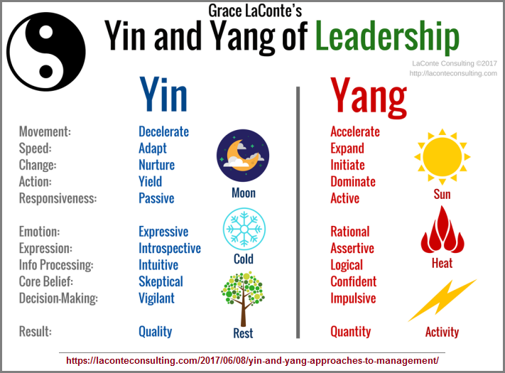 Yin and Yang idea applied to Management
