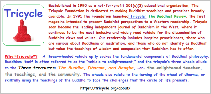 Tricycle foundation emblem and introducton