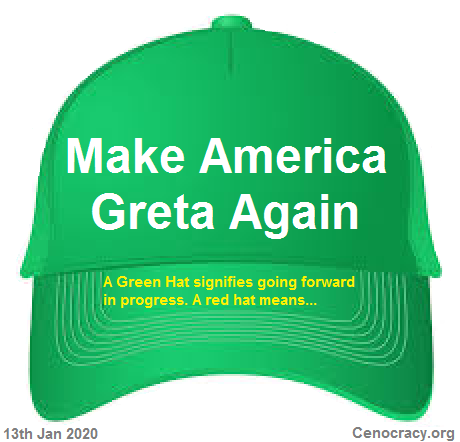 A green hat for progress, not a red hat for halting it.