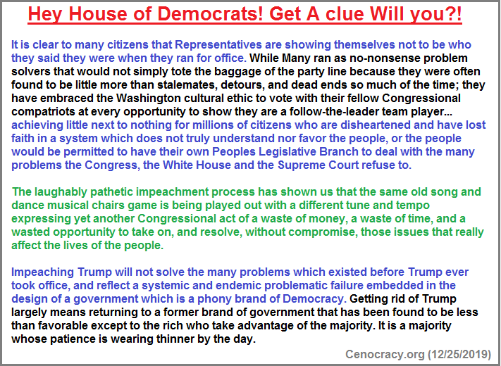 House Democrats appear to be clueless
