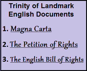Trinity of landmark English Documents