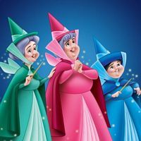 Three fairy godmothers of Disney's Sleeping Beauty