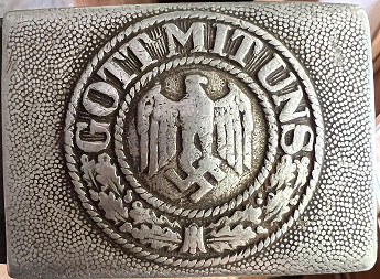3-patterned God With Us of Nazi Germany German Belt Buckle of World War II
