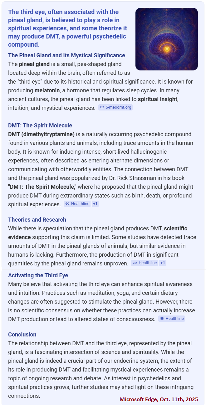 The Third Eye and DMT usage