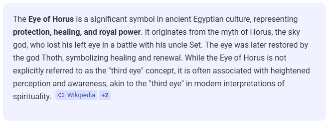 Qualties of the Eye of Horus and parallels to the 3rd Eye concept Eye of Horus connection with the 3rd Eye concept