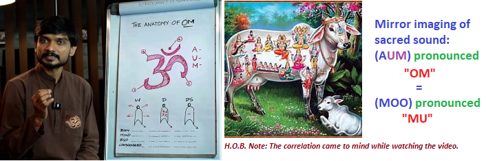 OM, Sacred Meditation chant representing multiple threes
