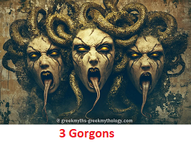 3 snake-haired sistes called the Gorgons