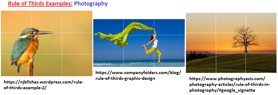 Examples of rule of three studies in photography Rule of thirds in Photography