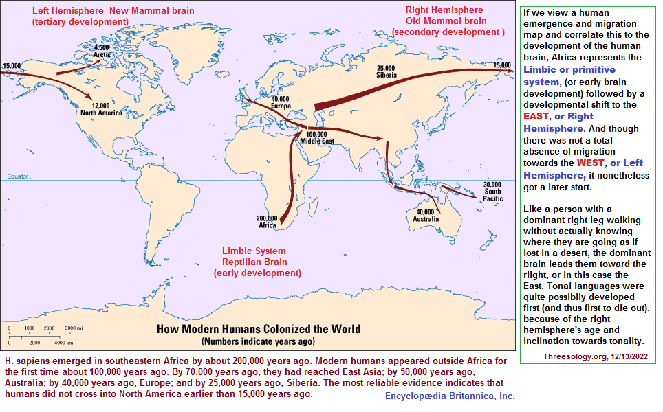 Human migration reflecting human brain development Human brain development characterized in Human migration