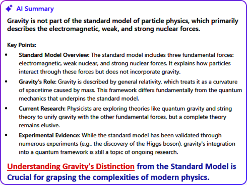 Gravity's disnction from the other 3 fundamental forces