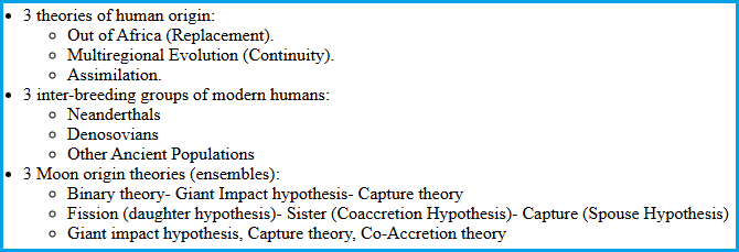 3 misc. theories