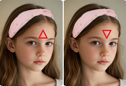 Inverted and conventional triangle formats