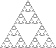 Repeating triangles representing one image type of a fractal