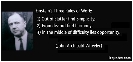 3 Rules of Einstein by J.A. Wheeler