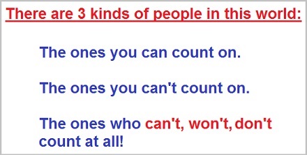 Three kinds of people to count