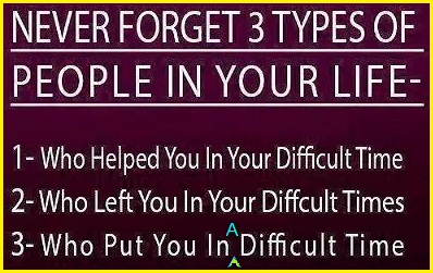 Three types of people not to forget