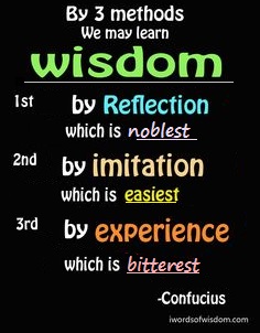 3 methods of wisdom by Confucius