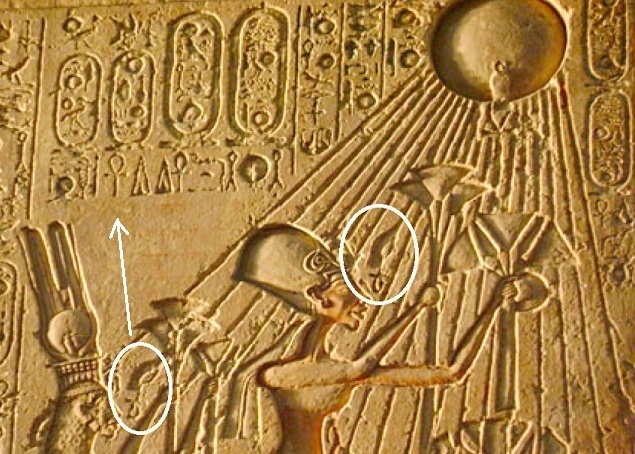 Solar hands with ankh
